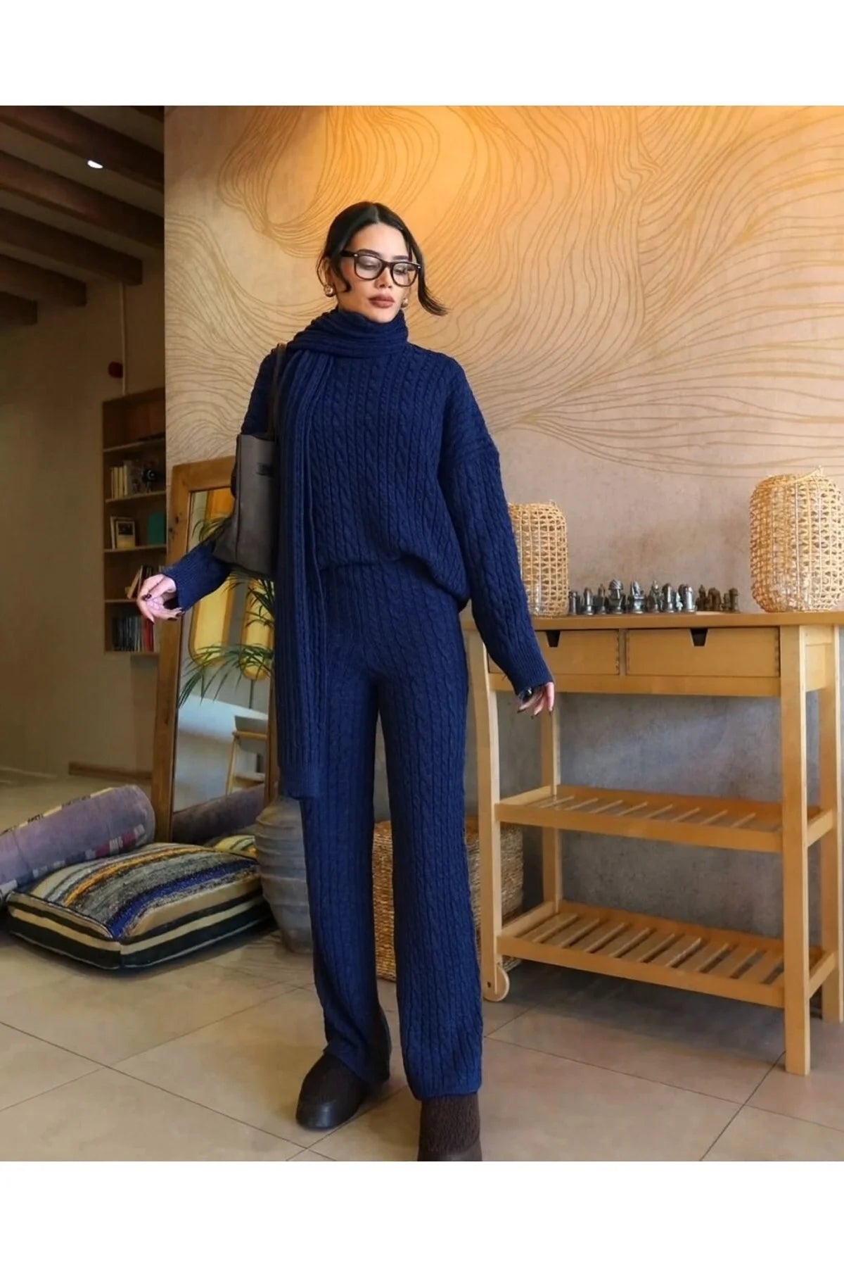Ensemble 3 Pièces Femme – Maille Tendance & Style Raffiné