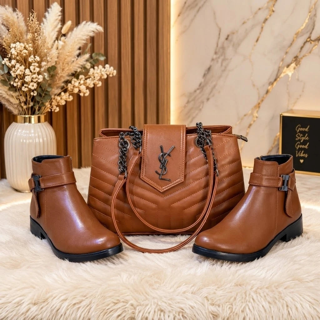 Duo Bottines & Sac Femme-Pack Prestige